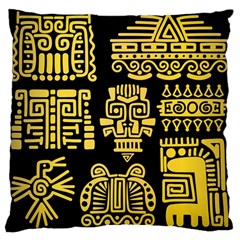 American-golden-ancient-totems Large Cushion Case (one Side) by Salman4z