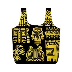 American-golden-ancient-totems Full Print Recycle Bag (m) by Salman4z