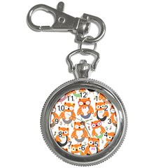 Cute-colorful-owl-cartoon-seamless-pattern Key Chain Watches by Salman4z