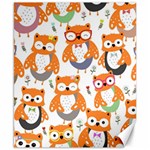 Cute-colorful-owl-cartoon-seamless-pattern Canvas 8  x 10  8.15 x9.66  Canvas - 1