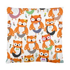 Cute-colorful-owl-cartoon-seamless-pattern Standard Cushion Case (one Side) by Salman4z