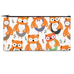 Cute-colorful-owl-cartoon-seamless-pattern Pencil Case by Salman4z