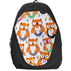 Cute-colorful-owl-cartoon-seamless-pattern Backpack Bag by Salman4z