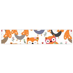 Cute-colorful-owl-cartoon-seamless-pattern Small Premium Plush Fleece Scarf by Salman4z