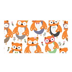 Cute-colorful-owl-cartoon-seamless-pattern Satin Wrap 35  X 70  by Salman4z