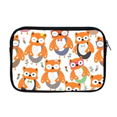 Cute-colorful-owl-cartoon-seamless-pattern Apple Macbook Pro 17  Zipper Case by Salman4z