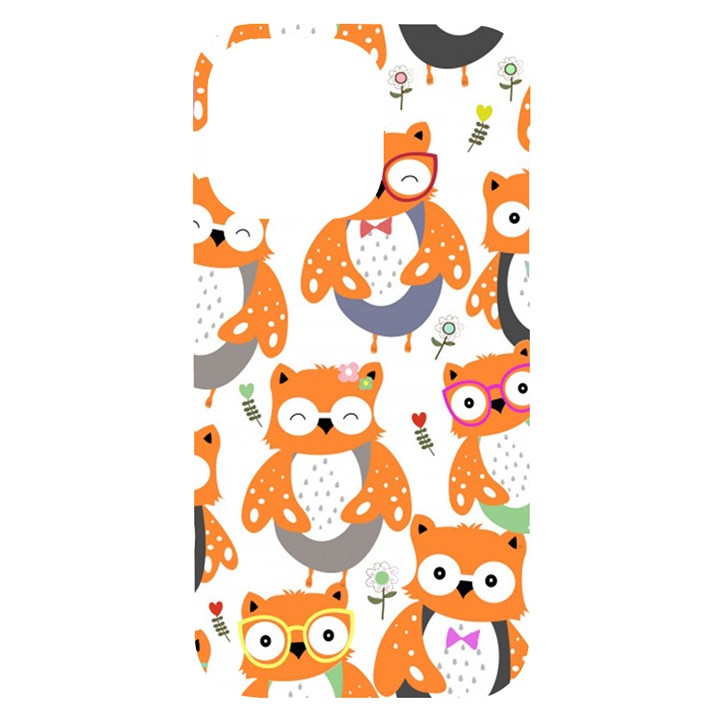 Cute-colorful-owl-cartoon-seamless-pattern iPhone 14 Pro Max Black UV Print Case