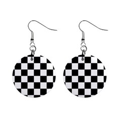 Chess-board-background-design Mini Button Earrings by Salman4z