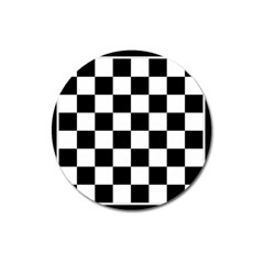 Chess-board-background-design Magnet 3  (round) by Salman4z