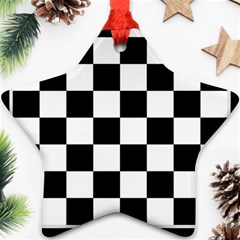 Chess-board-background-design Star Ornament (two Sides) by Salman4z