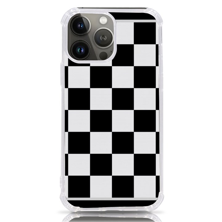 Chess-board-background-design iPhone 13 Pro Max TPU UV Print Case