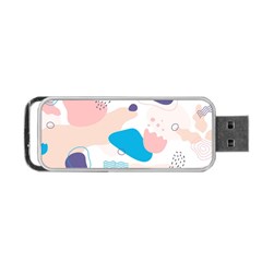 Hand-drawn-abstract-organic-shapes-background Portable Usb Flash (two Sides) by Salman4z