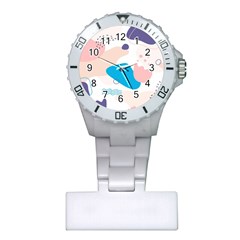 Hand-drawn-abstract-organic-shapes-background Plastic Nurses Watch by Salman4z