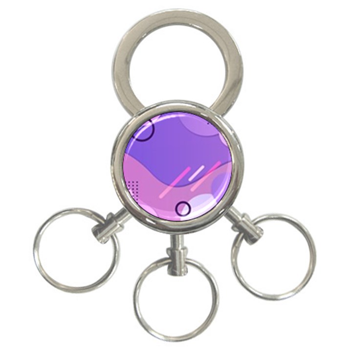 Colorful-abstract-wallpaper-theme 3-Ring Key Chain