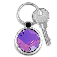 Colorful-abstract-wallpaper-theme Key Chain (Round)