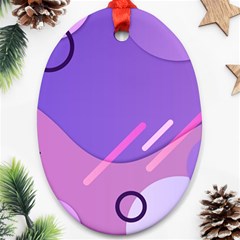 Colorful-abstract-wallpaper-theme Oval Ornament (Two Sides)