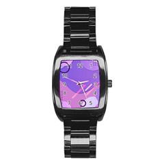 Colorful-abstract-wallpaper-theme Stainless Steel Barrel Watch