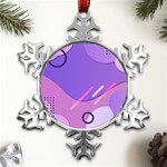 Colorful-abstract-wallpaper-theme Metal Small Snowflake Ornament Front