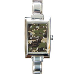 Texture-military-camouflage-repeats-seamless-army-green-hunting Rectangle Italian Charm Watch by Salman4z