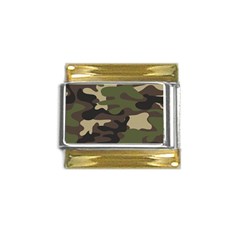 Texture-military-camouflage-repeats-seamless-army-green-hunting Gold Trim Italian Charm (9mm) by Salman4z