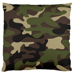 Texture-military-camouflage-repeats-seamless-army-green-hunting Large Cushion Case (one Side) by Salman4z