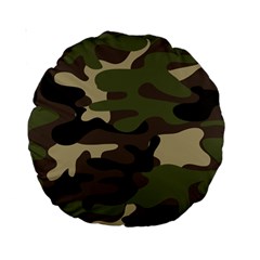 Texture-military-camouflage-repeats-seamless-army-green-hunting Standard 15  Premium Round Cushions by Salman4z