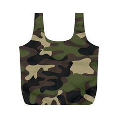 Texture-military-camouflage-repeats-seamless-army-green-hunting Full Print Recycle Bag (m) by Salman4z