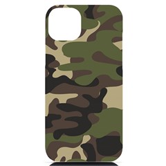 Texture-military-camouflage-repeats-seamless-army-green-hunting Iphone 14 Plus Black Uv Print Case by Salman4z