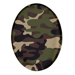 Texture-military-camouflage-repeats-seamless-army-green-hunting Oval Glass Fridge Magnet (4 Pack) by Salman4z