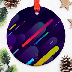 Colorful-abstract-background Round Ornament (two Sides) by Salman4z