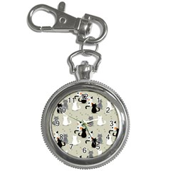 Cute-cat-seamless-pattern Key Chain Watches by Salman4z