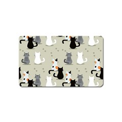 Cute-cat-seamless-pattern Magnet (name Card) by Salman4z