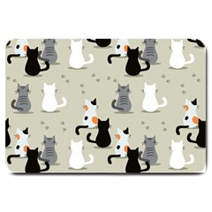 Cute-cat-seamless-pattern Large Doormat by Salman4z