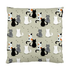 Cute-cat-seamless-pattern Standard Cushion Case (one Side) by Salman4z