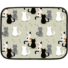 Cute-cat-seamless-pattern Fleece Blanket (mini) by Salman4z