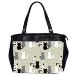 Cute-cat-seamless-pattern Oversize Office Handbag (2 Sides) Front