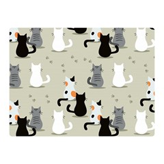 Cute-cat-seamless-pattern Two Sides Premium Plush Fleece Blanket (mini) by Salman4z