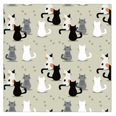 Cute-cat-seamless-pattern Square Satin Scarf (36  X 36 )