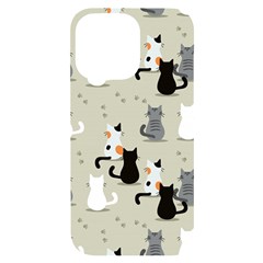 Cute-cat-seamless-pattern Iphone 14 Pro Max Black Uv Print Case