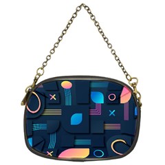 Gradient Geometric Shapes Dark Background Chain Purse (two Sides) by Salman4z