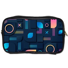 Gradient Geometric Shapes Dark Background Toiletries Bag (two Sides) by Salman4z