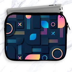 Gradient Geometric Shapes Dark Background Apple Ipad 2/3/4 Zipper Cases by Salman4z