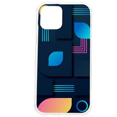 Gradient Geometric Shapes Dark Background Iphone 12 Pro Max Tpu Uv Print Case by Salman4z