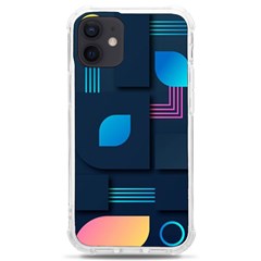 Gradient Geometric Shapes Dark Background Iphone 12 Mini Tpu Uv Print Case	 by Salman4z