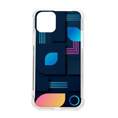 Gradient Geometric Shapes Dark Background Iphone 11 Pro 5 8 Inch Tpu Uv Print Case by Salman4z