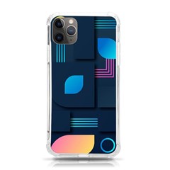 Gradient Geometric Shapes Dark Background Iphone 11 Pro Max 6 5 Inch Tpu Uv Print Case by Salman4z