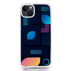 Gradient Geometric Shapes Dark Background Iphone 14 Plus Tpu Uv Print Case