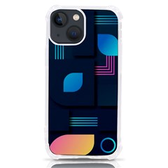 Gradient Geometric Shapes Dark Background Iphone 13 Mini Tpu Uv Print Case by Salman4z