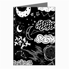 Vector-set-sketch-drawn-with-space Greeting Cards (pkg Of 8) by Salman4z