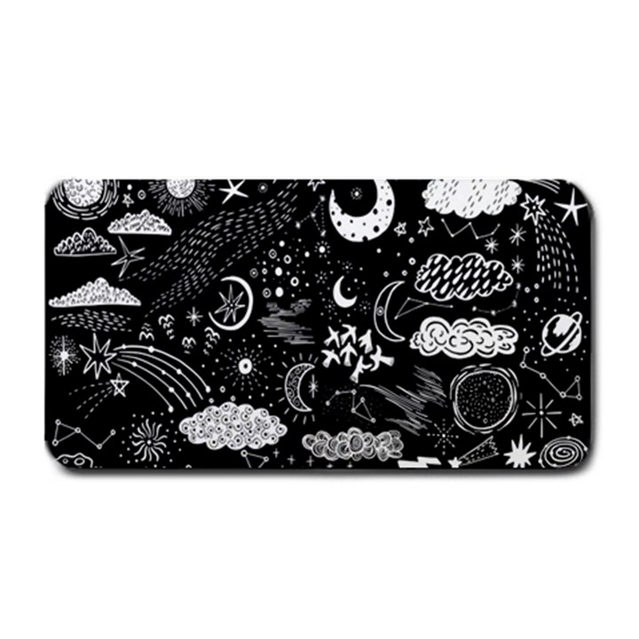 Vector-set-sketch-drawn-with-space Medium Bar Mat